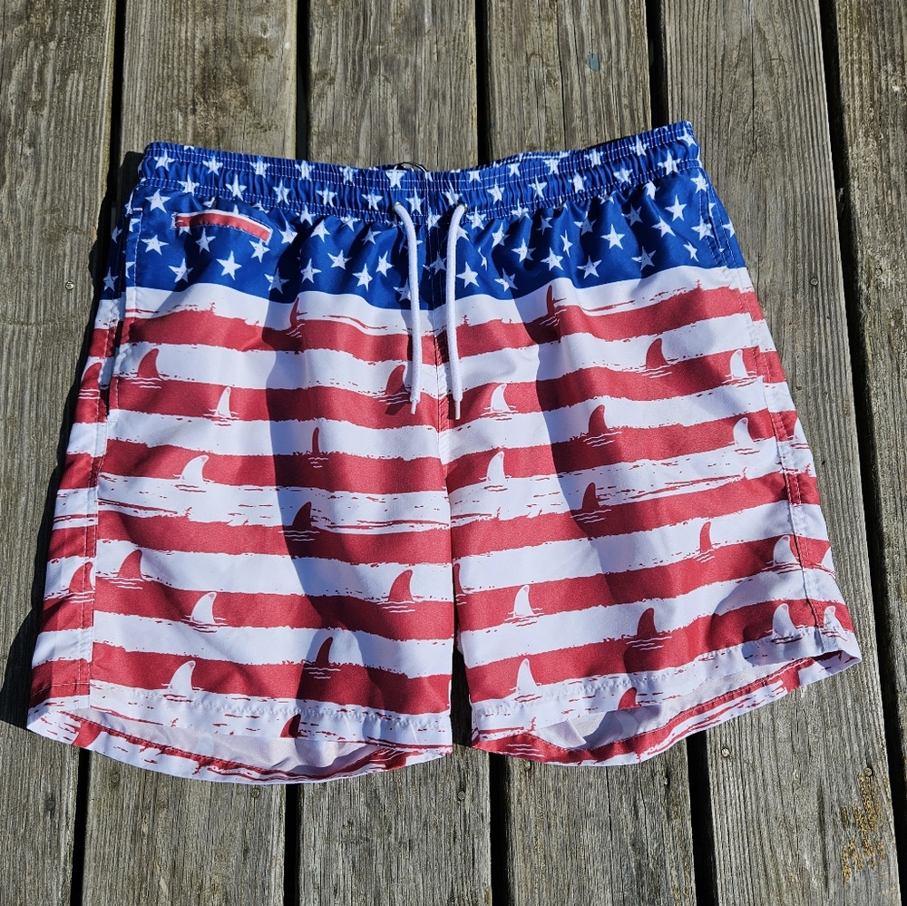 Free Planet American Flag Bathingsuit- size xl